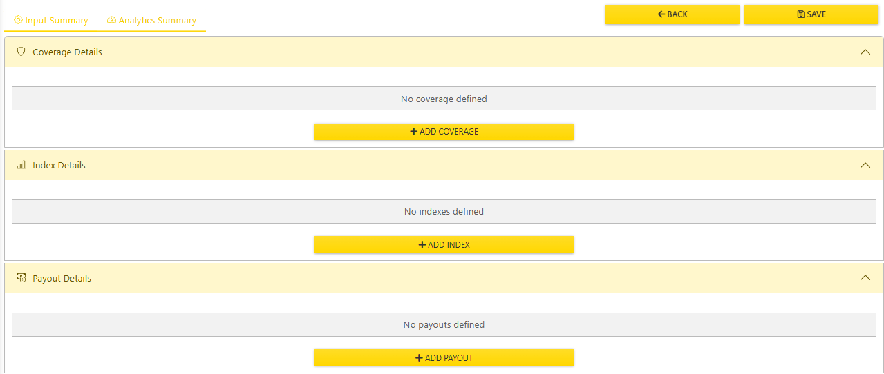 Coverage Details Interface