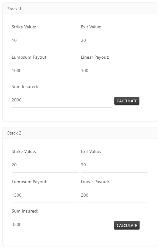 Payout Parameters