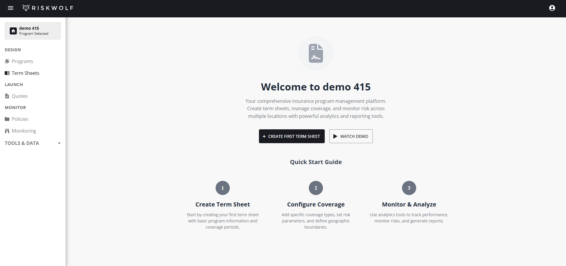 Program Welcome Page